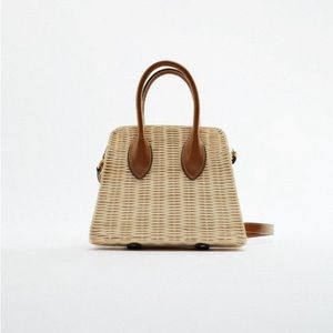 Zara Rigid Crossbody Bag in Natural